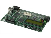 Development board for LPC2214 ARM7TDMI-S microcontroller with 1MB external flash, 1MB external SRAM USB, RS232 and ETHERNET