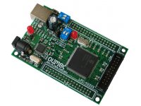 Header board for LPC2214 ARM7TDMI-S microcontroller with 1MB SRAM and 1MB flash memory