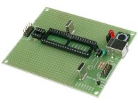 AVR microcontroller prototype board with USB, JTAG and STKxx compatible 10 pin ICSP