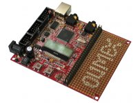 AVR microcontroller development prototype board for ATXMEGA128A1