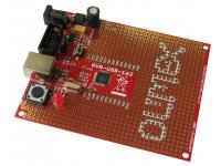 AVR USB AT90USB162 microcontroller prototype board with USB and ICSP